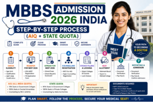 MBBS Admission 2026 India Step-by-Step Process (AIQ + State Quota)