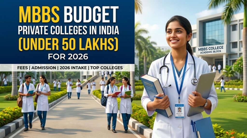 MBBS Budget Private Colleges in India (Under 50 Lakhs) for 2026