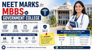 neet marks for mbbs in government college