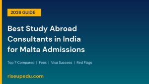 best study abroad consultants in India for Malta admissions – 2026 comparison guide