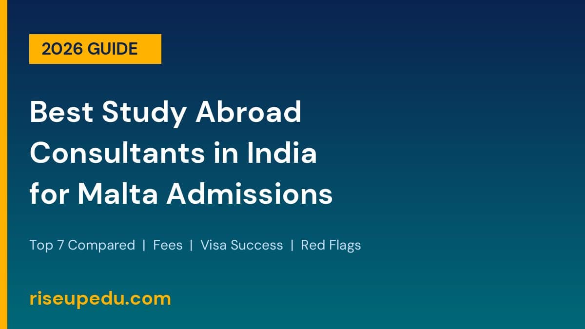 best study abroad consultants in India for Malta admissions – 2026 comparison guide