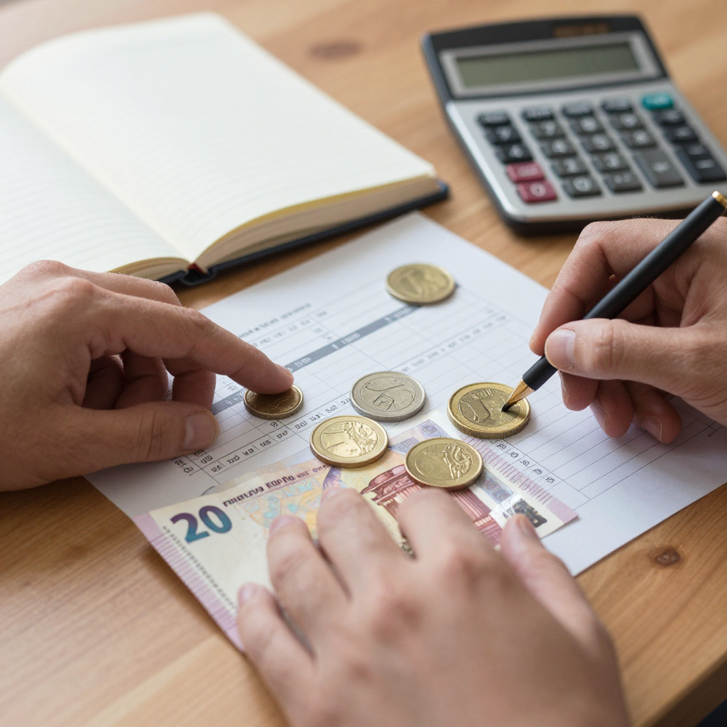 Calculating monthly living cost in Malta for international students using euro currency and a budget planner