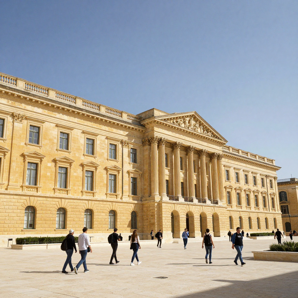University campus reflecting the true cost of studying in Malta for Indian students