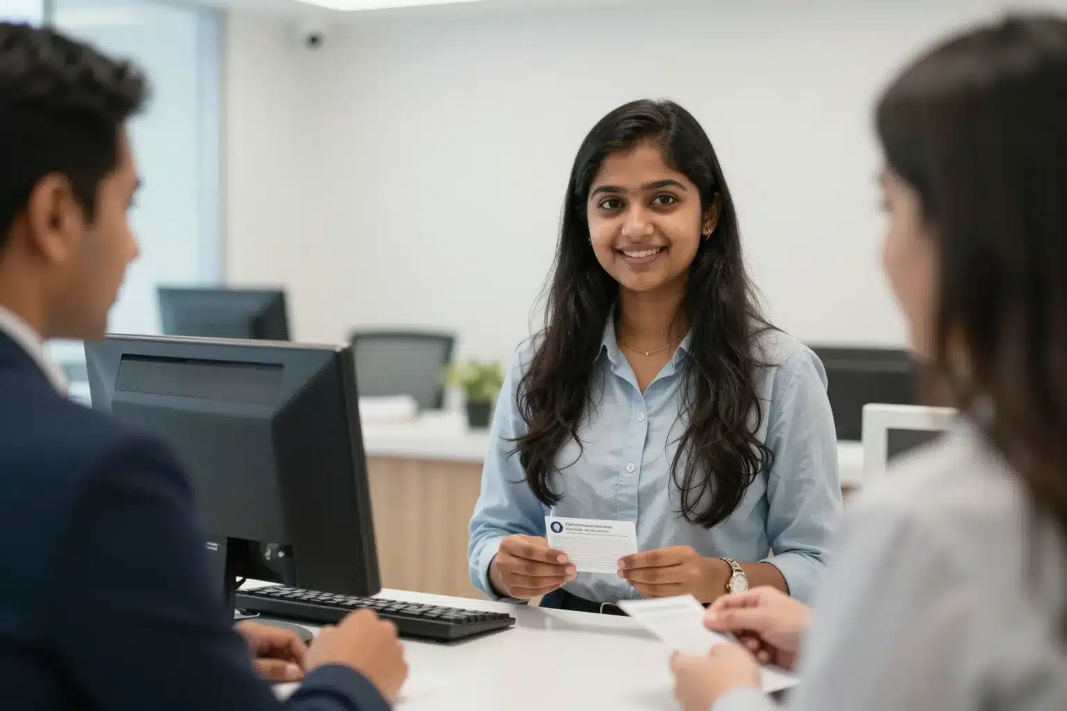 Indian international student opening a Canadian bank account to receive her GIC for Canada student visa disbursement