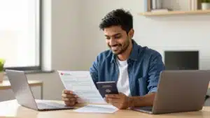 Indian student reviewing Canada student visa processing time documents and passport in 2026
