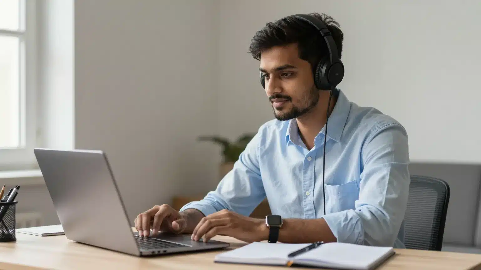 Indian student attending an online pre-CAS interview with a UK university before the CAS letter is assigned