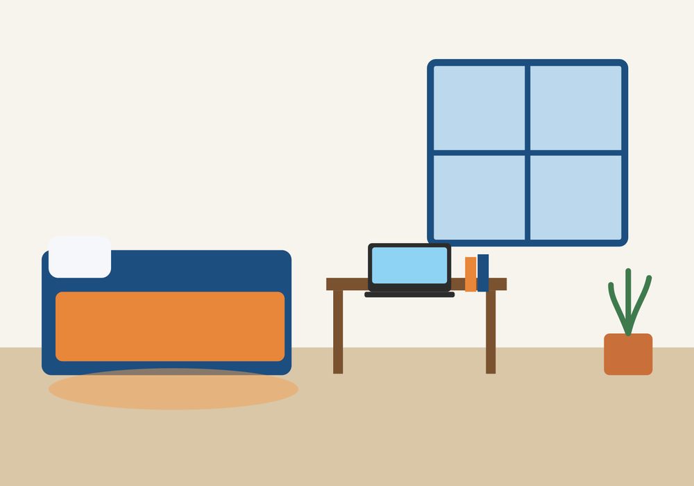 Student accommodation in Germany for Indian students - Studentenwerk dorm room example